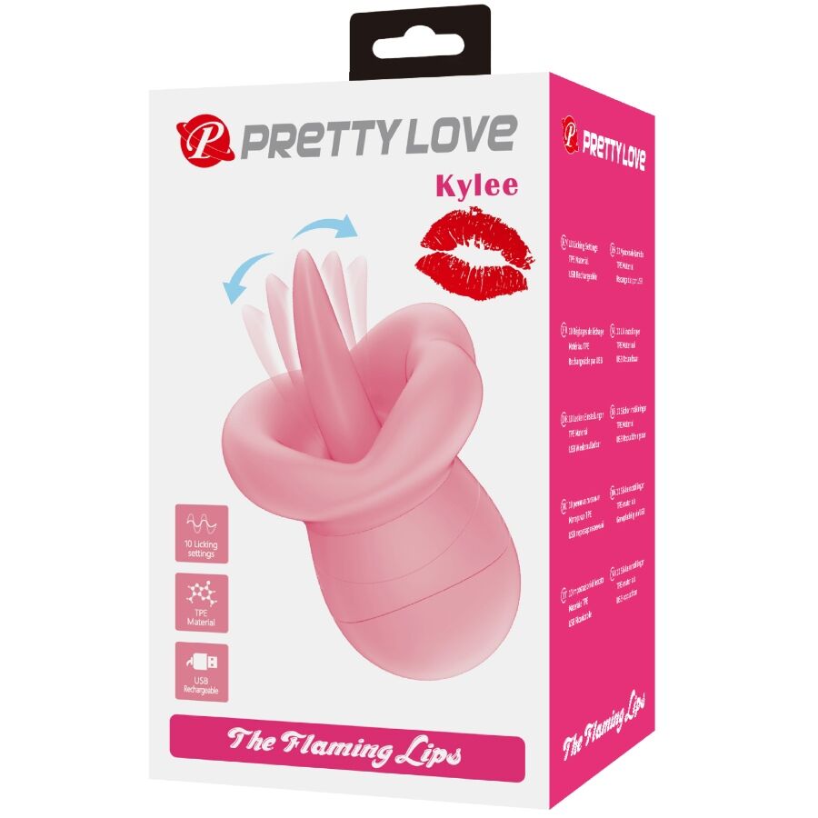 High Kylee Zungen-klitoris-stimulator 10 Vibrationen Nude Pink