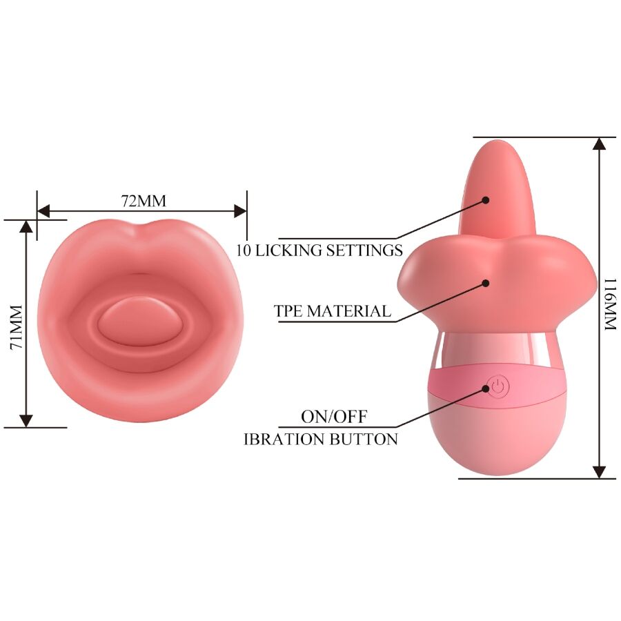 High Kylee Zungen-klitoris-stimulator 10 Vibrationen Nude Pink
