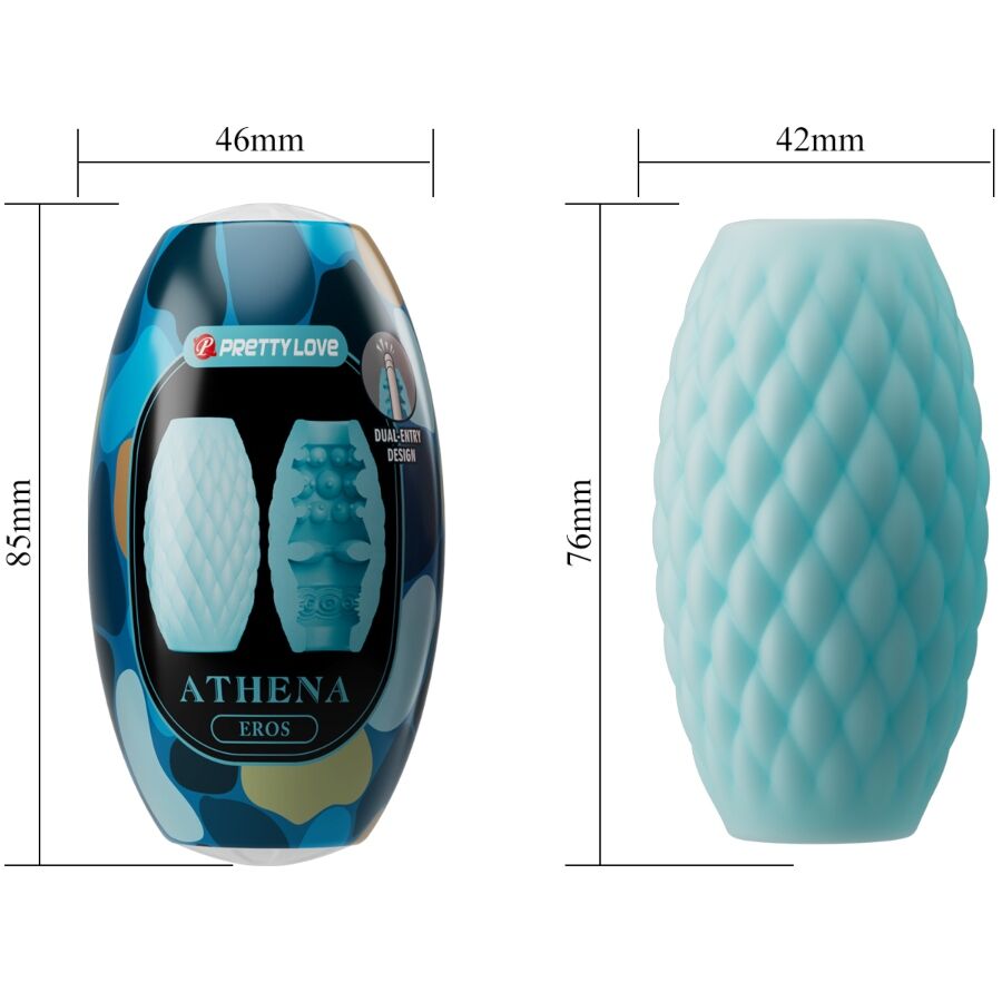 Bodies Athena Eros Männlicher Masturbator aus Silikon, Himmelblau