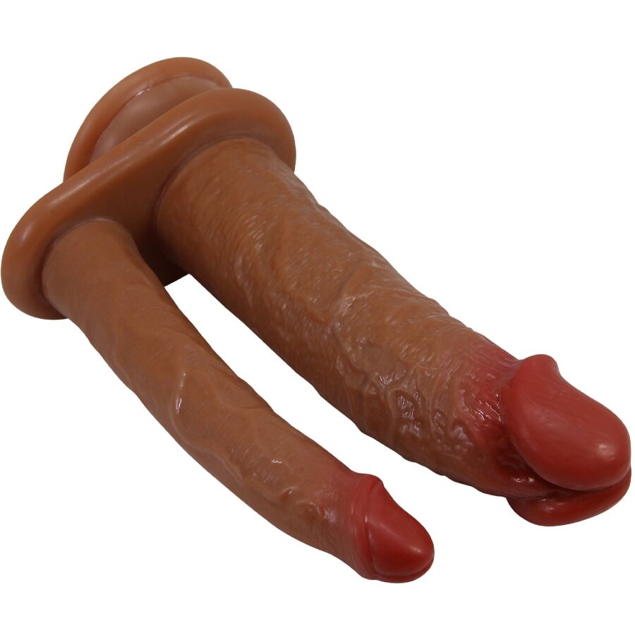 Dildos Hulbert Doppelter Realistischer Dildo mit Vibration Mulato