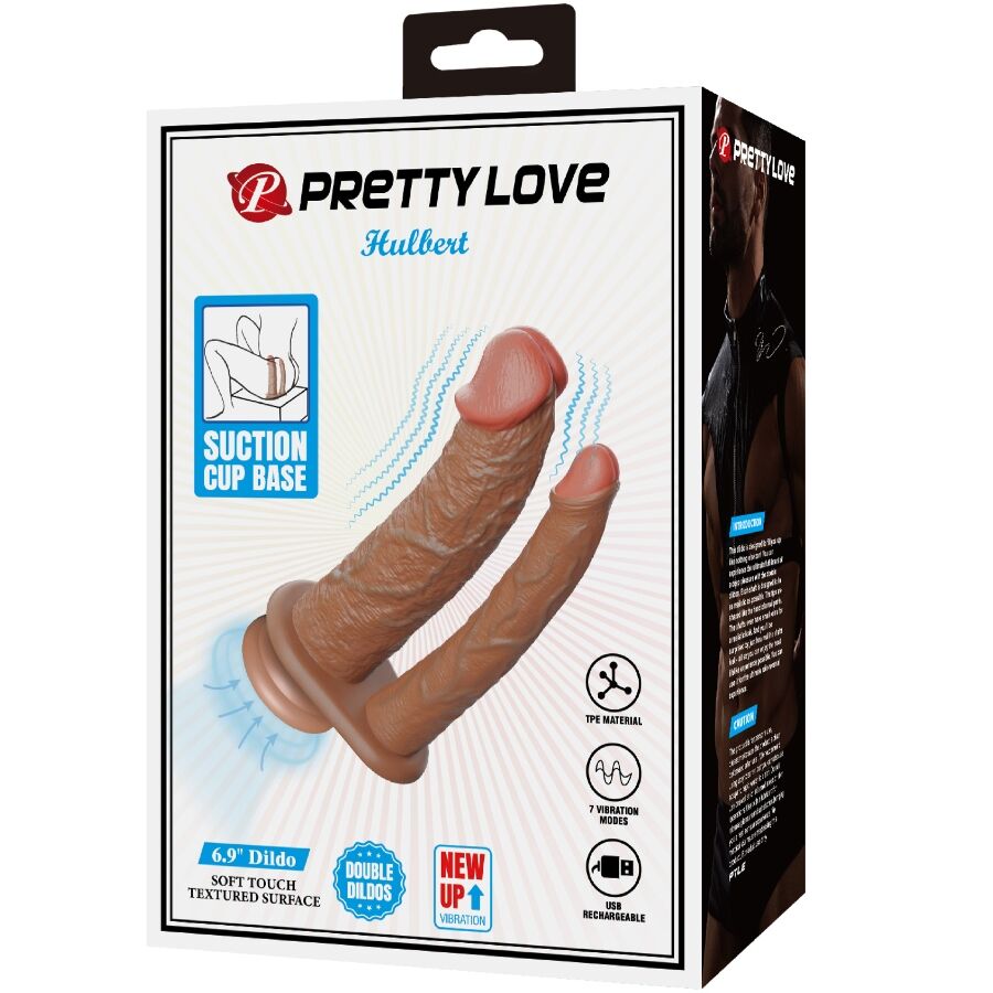 Dildos Hulbert Doppelter Realistischer Dildo mit Vibration Mulato