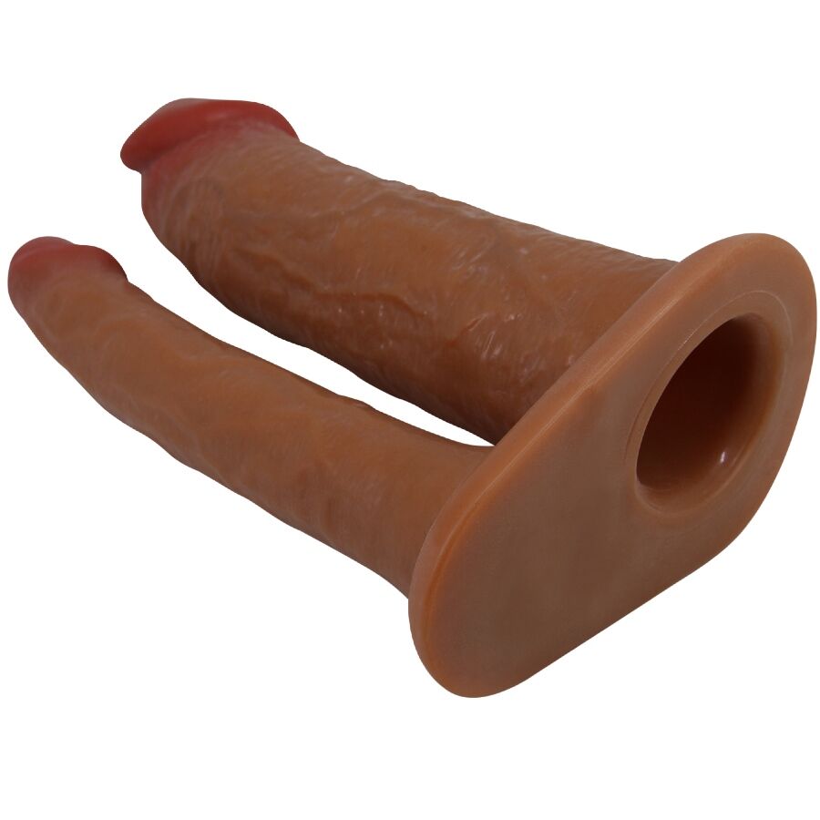 For Yairon Doppelte Penishülle mit 4 cm Verlängerung Mulatte
