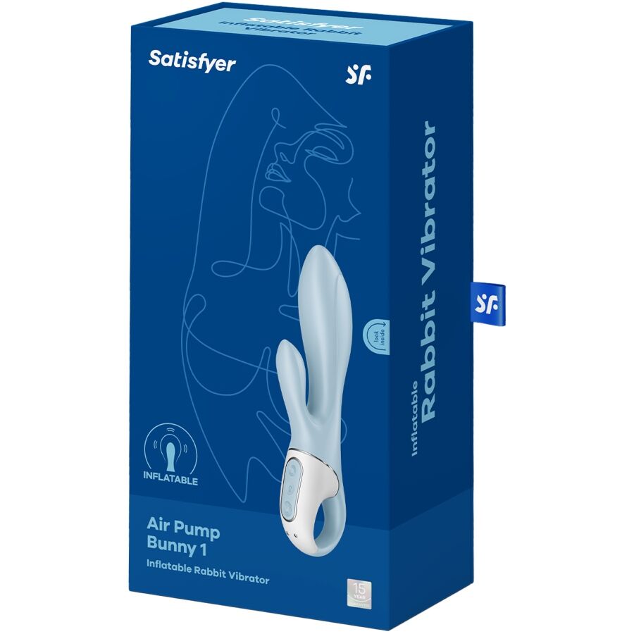 Satisfyer Air Pump Bunny 1 Aufblasbarer Kaninchenvibrator Blau