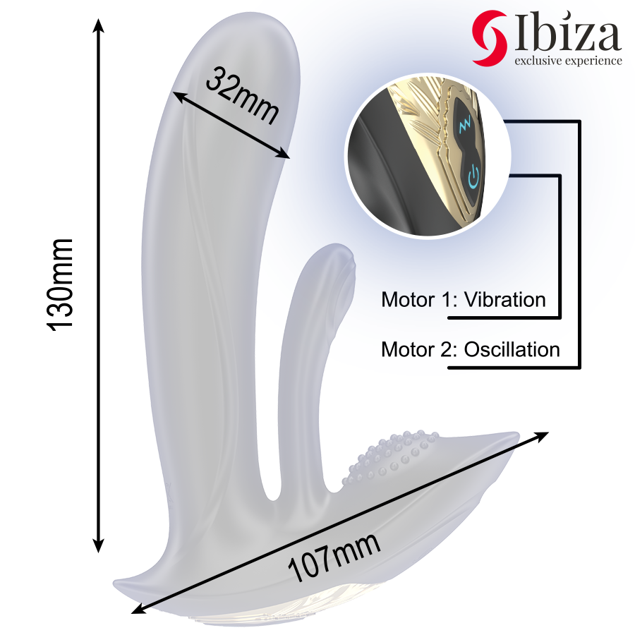 Ibiza – Tragbarer G-Punkt- & Klitoris-Vibrator mit Fernbedienung