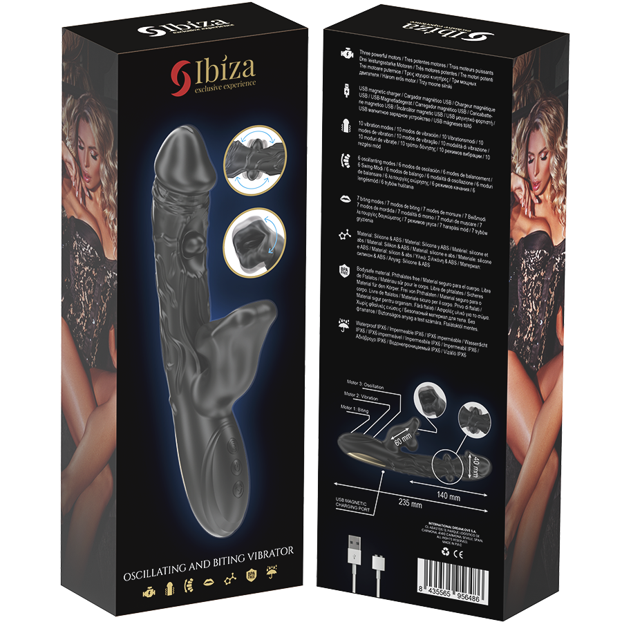 Ibiza Vibrator und Klitoris-stimulator mit Beiss- und