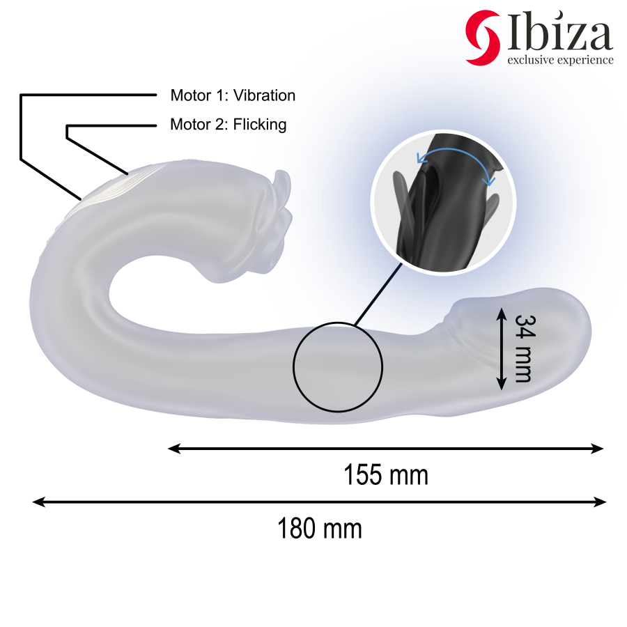 Ibiza Rose Vibrator Schnappeffekt und Klitoris-stimulator