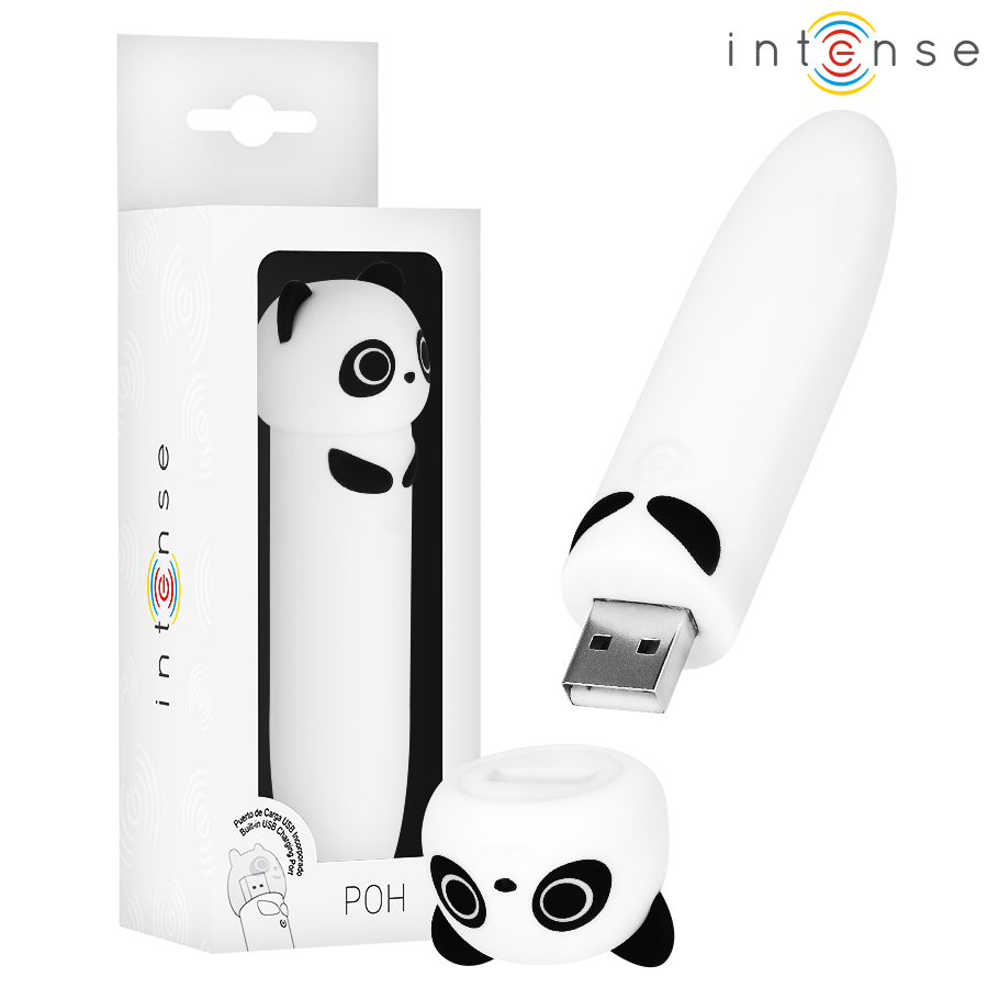 Intense Poh Panda Vibrierender Bullet, USB Wiederaufladbar, 10 x