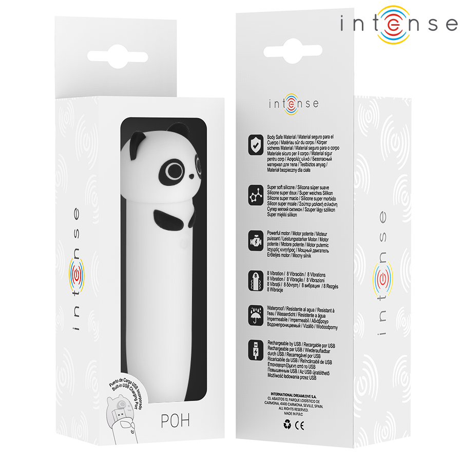 Intense Poh Panda Vibrierender Bullet, USB Wiederaufladbar, 10 x