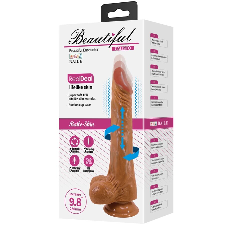Baile Calisto – Realistischer Vibrator-Dildo 24 cm – hautfarben