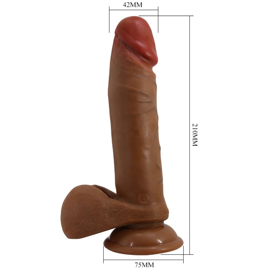 Baile Abel – Realistischer Vibrator-Dildo 21 cm – Mulatte