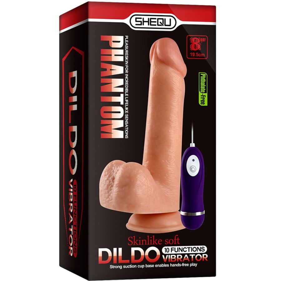 Shequ Adam – Vibrations-Dildo mit Fernbedienung 21 cm
