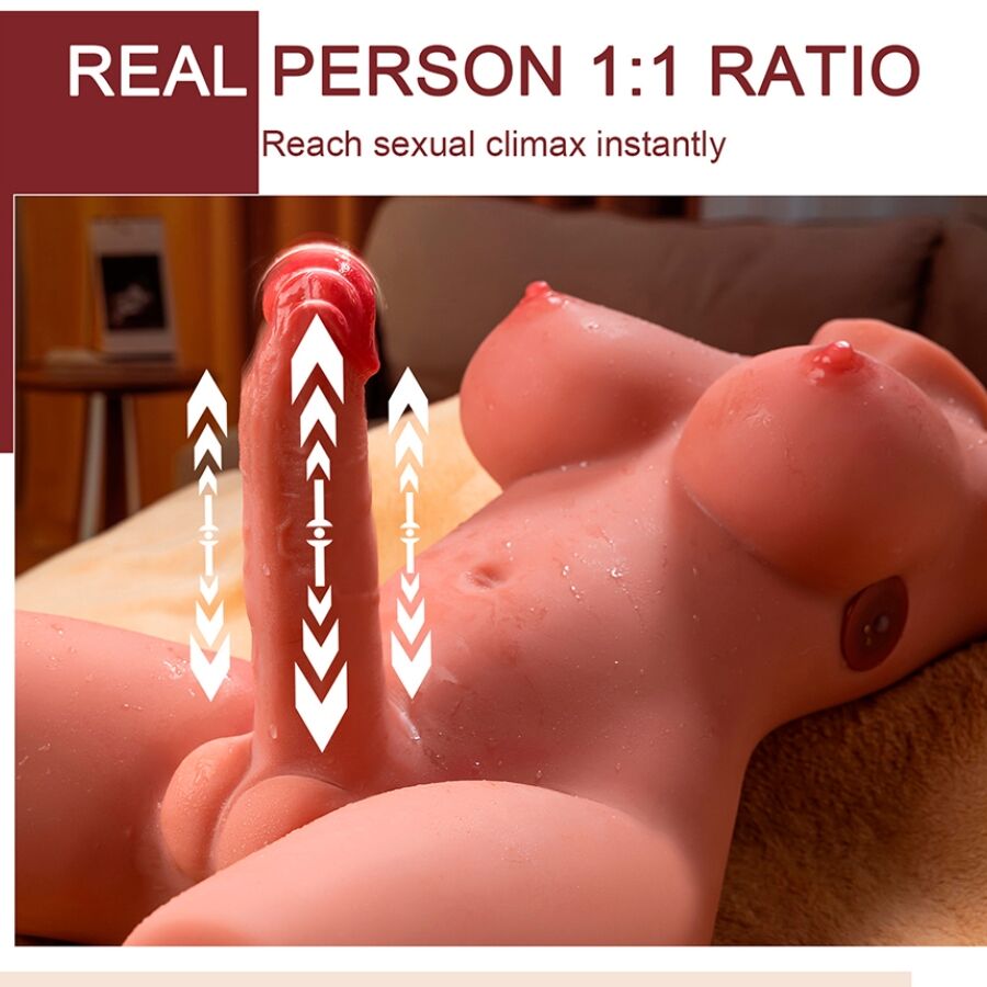 Xise Miah Lady Boy Weiblicher Torso mit Dildo mit Vibration und