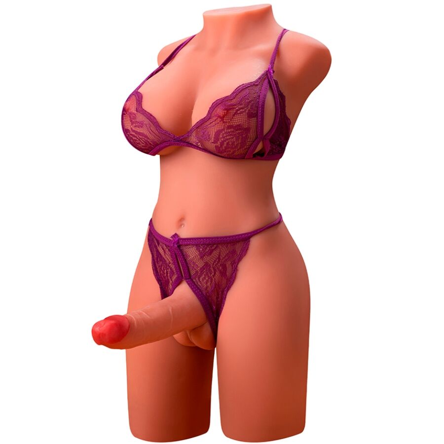 Xise Miah Lady Boy Weiblicher Torso mit Dildo mit Vibration und