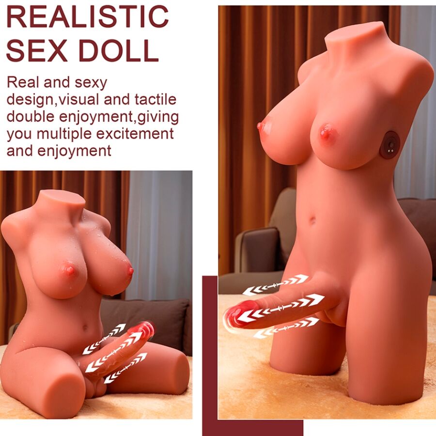 Xise Miah Lady Boy Weiblicher Torso mit Dildo mit Vibration und