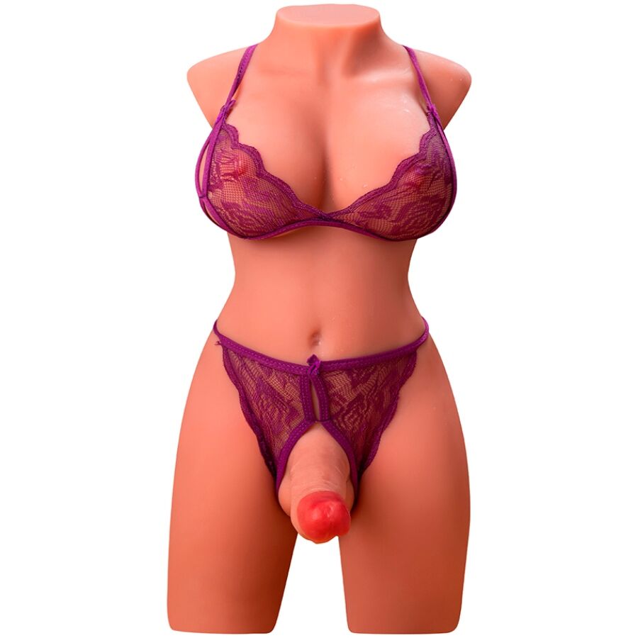 Xise Miah Lady Boy Weiblicher Torso mit Dildo mit Vibration und