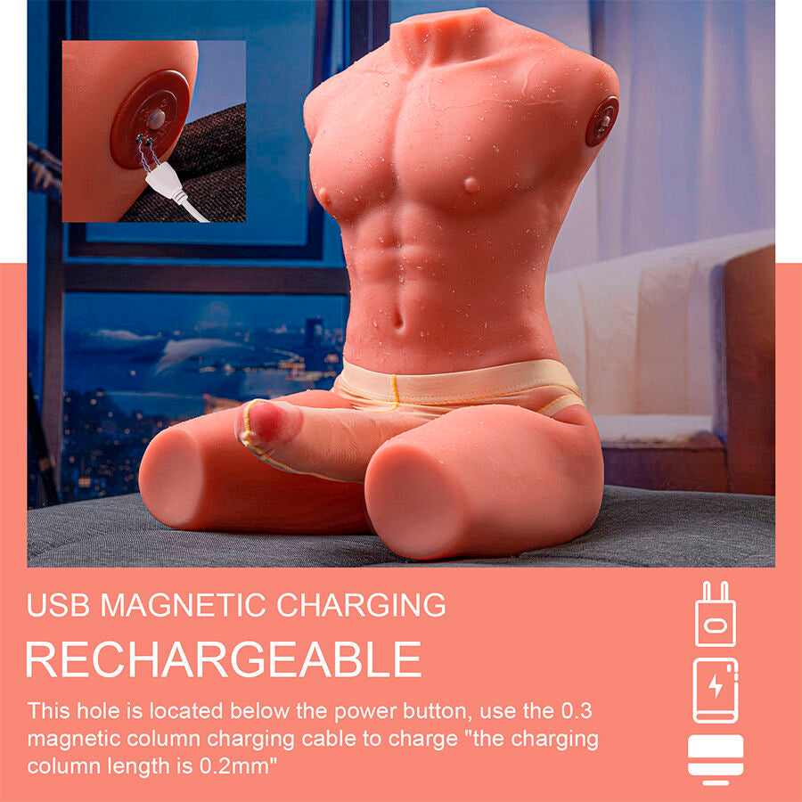 Xise Jason Halbkörper Realistischer Männlicher Torso mit Stoss-