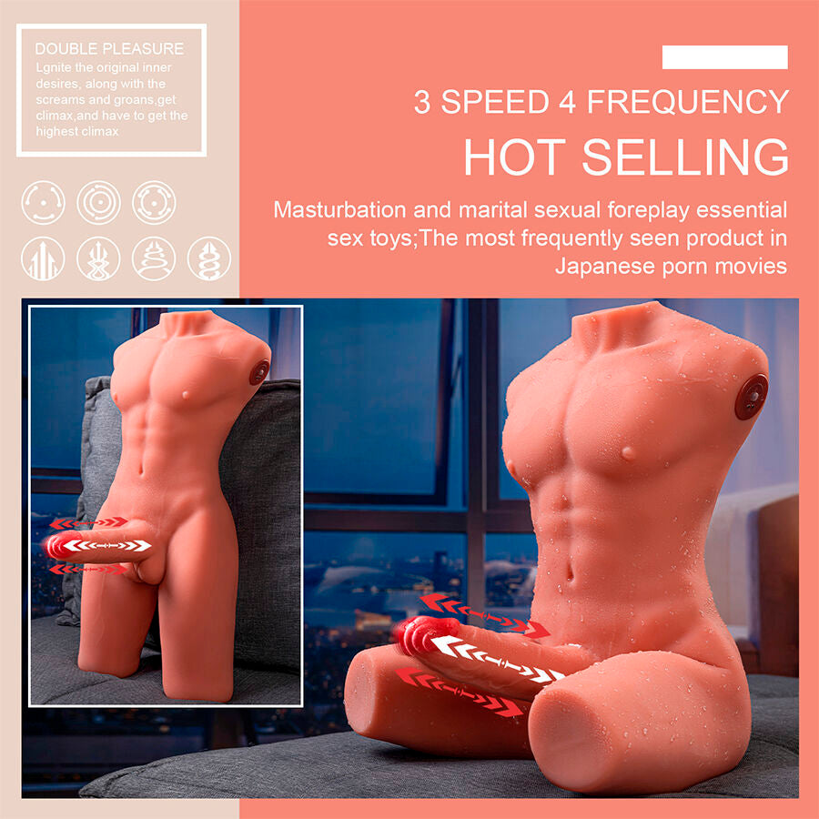 Xise Jason Halbkörper Realistischer Männlicher Torso mit Stoss-