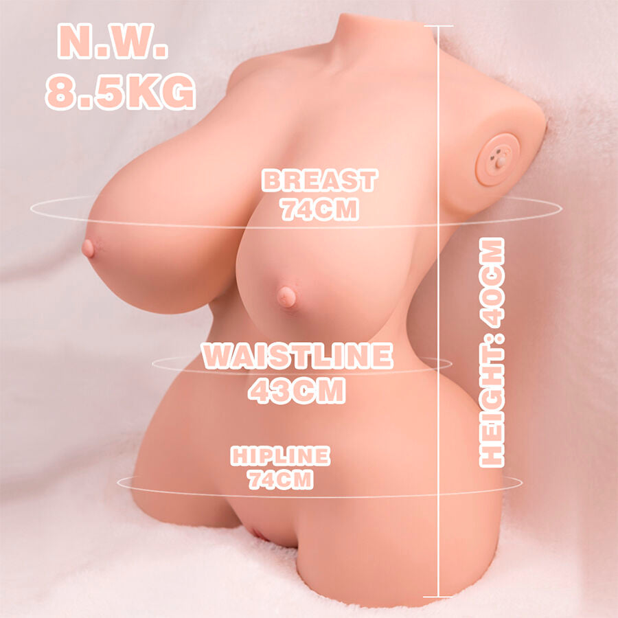 Xise Kleiner, Realistischer Torso mit Weiblicher Vibration, 40 cm