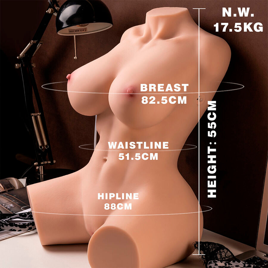 Xise Muriel Realistischer Weiblicher Torso mit Stoßfunktion, 55