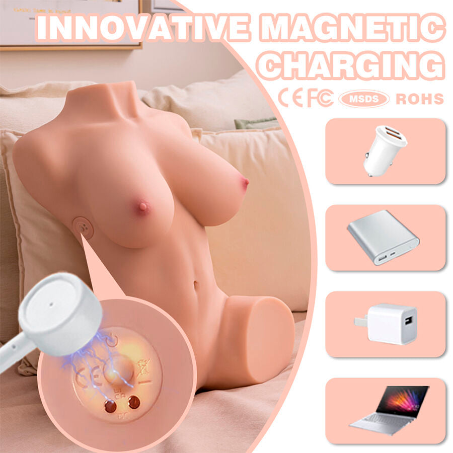 Xise Dania - Realistischer, Vibrierender Weiblicher Torso mit
