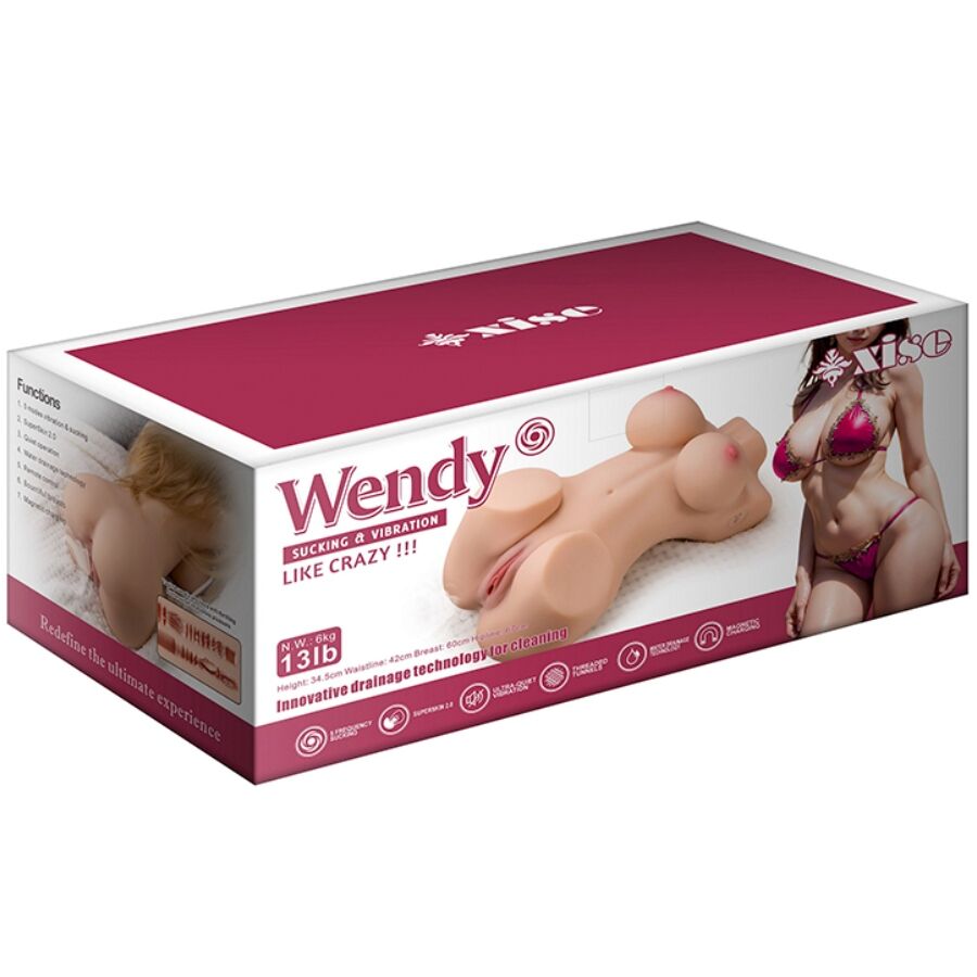 Xise Wendy Saugender Weiblicher Torso mit Vibration und