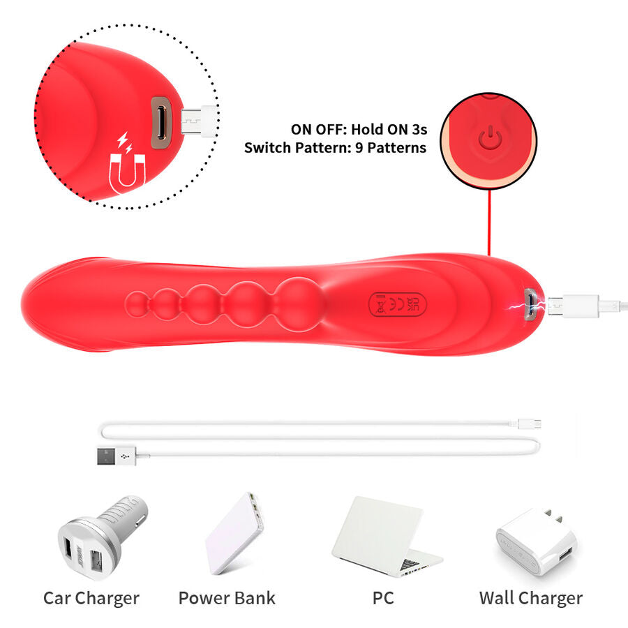 Armony G-Punkt & Klitoris Vibrator – Zunge, Rot