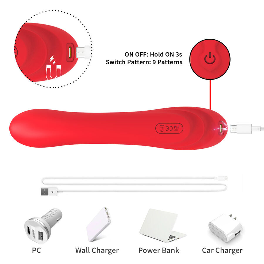 Armony Zungenvibrator – Oszillierende Zunge, Rot