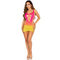 LEG AVENUE – NAHTLOSES MINIKLEID MIT SCHLITZEN SUNSET