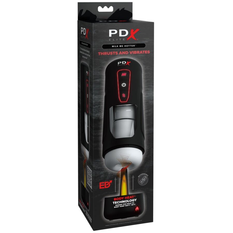 PDX Elite Milk Me Hotter – Auto-Masturbator, Stoss & Waerme