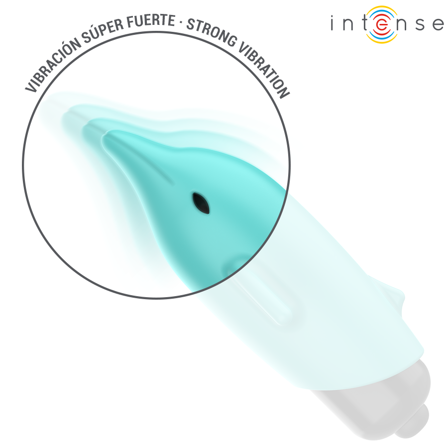 Intense Echo Vibrierendes Bullet Delphin Blau 8 x 4,7 cm