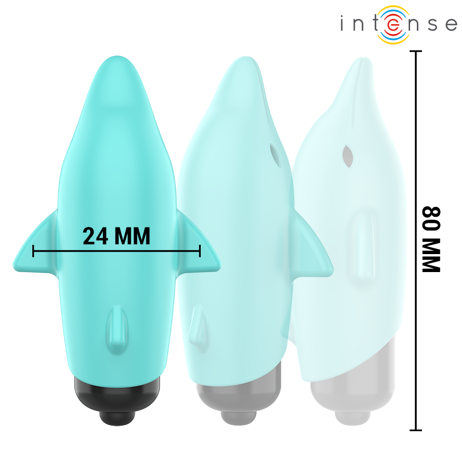 Intense Echo Vibrierendes Bullet Delphin Blau 8 x 4,7 cm