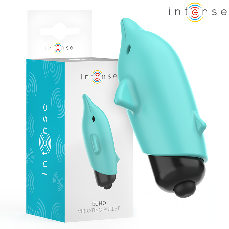 Intense Echo Vibrierendes Bullet Delphin Blau 8 x 4,7 cm