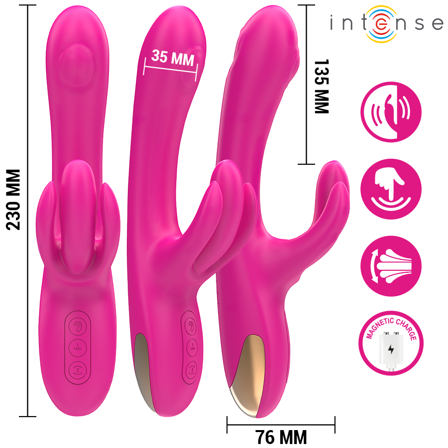 Intense Britney Multifunktions-rabbit-vibrator 23 cm Rosa