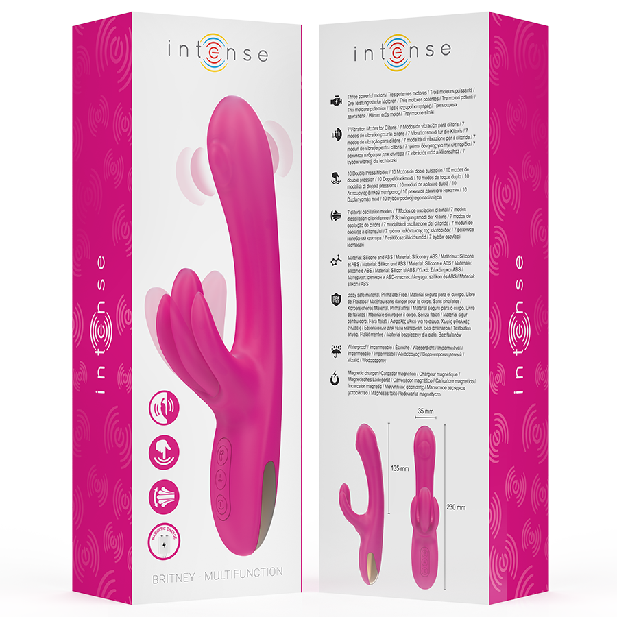 Intense Britney Multifunktions-rabbit-vibrator 23 cm Rosa