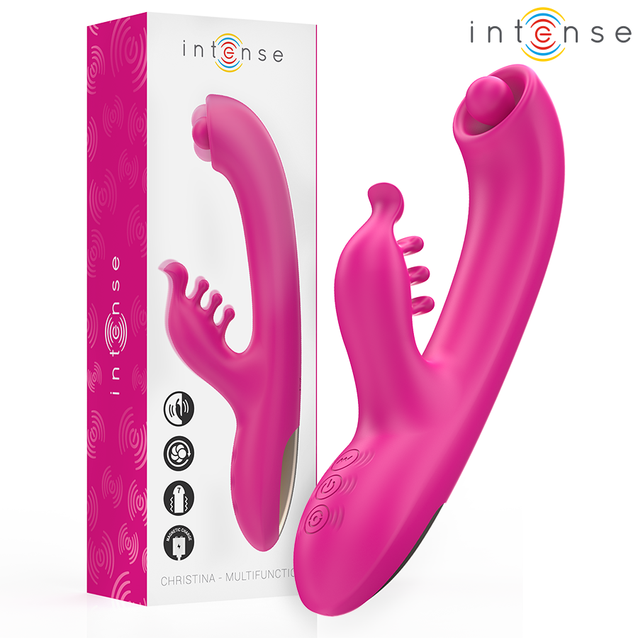 Intense Christina Multifunktions-rabbit-vibrator 22,5 cm Rosa