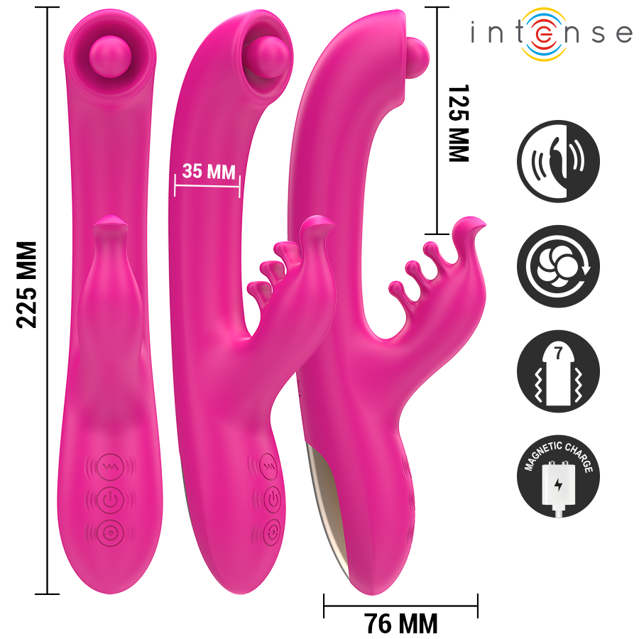 Intense Christina Multifunktions-rabbit-vibrator 22,5 cm Rosa