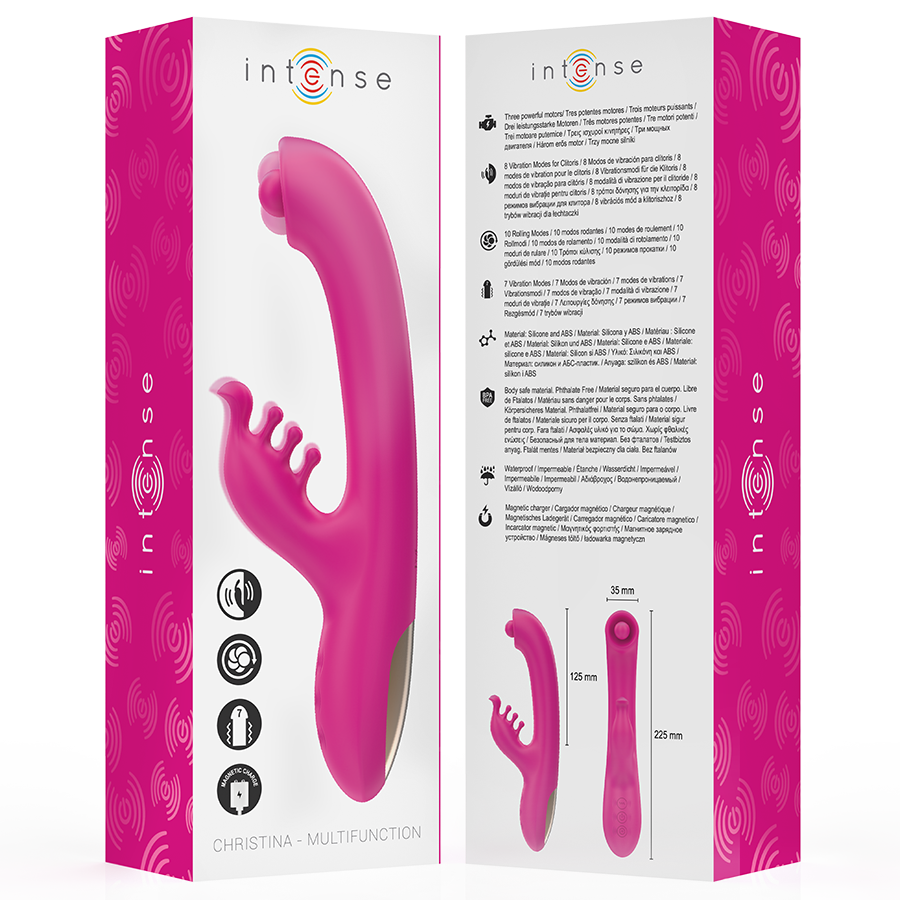 Intense Christina Multifunktions-rabbit-vibrator 22,5 cm Rosa
