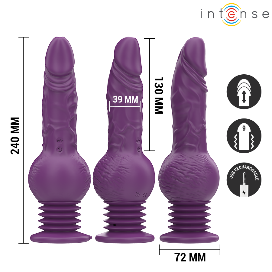 Intense Tatum Multifunktionsvibrator mit Auf- und Abvibration 24