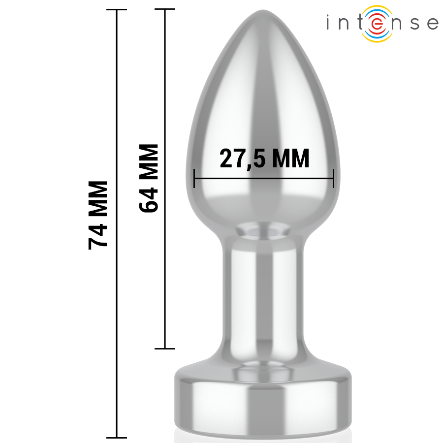 Intense Anal Plug 10 Vibrationen Metall mit Fernbedienung S