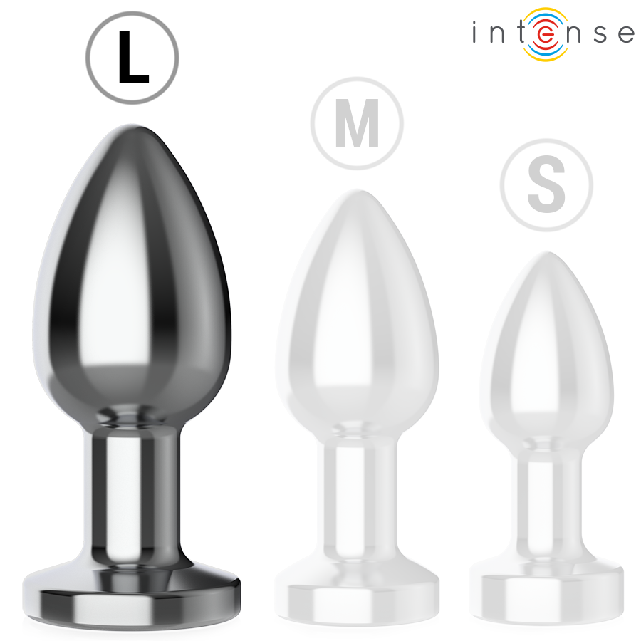 Intense Anal Plug 10 Vibrationen Metall mit Fernbedienung L