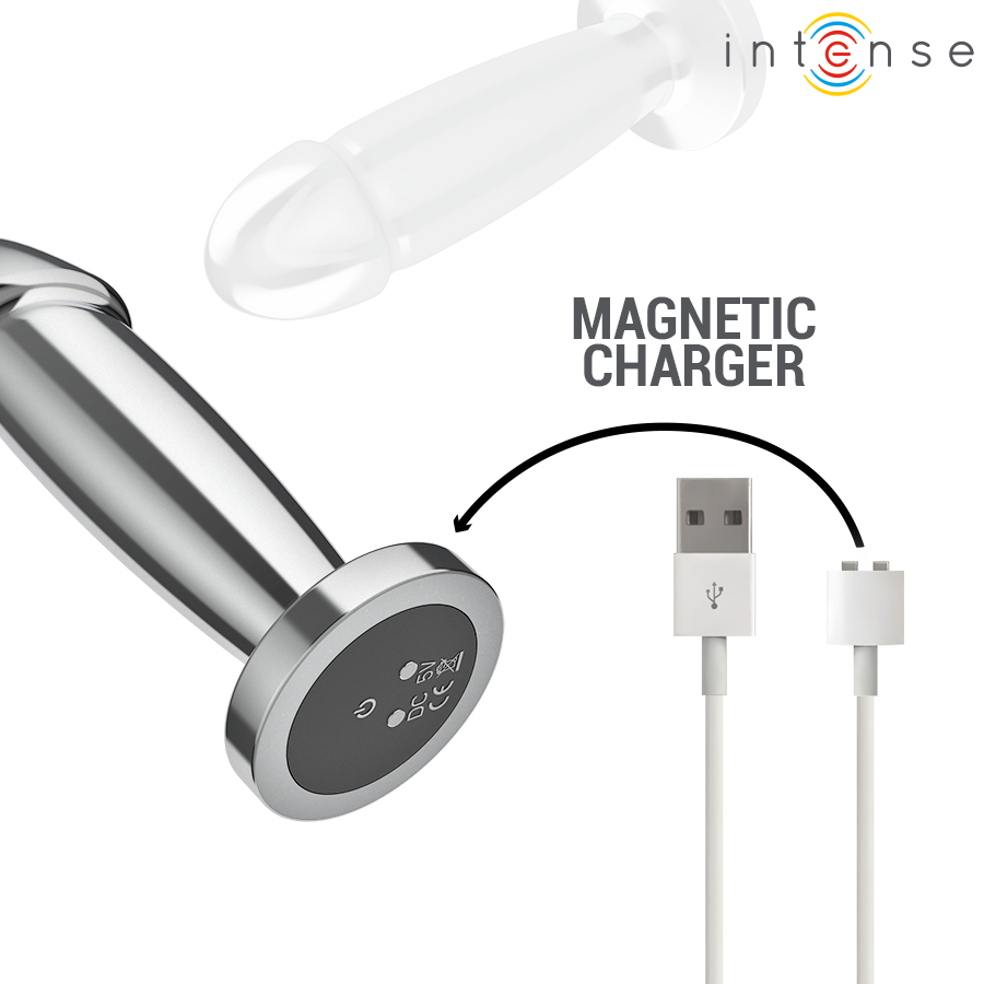 Intense Anal Plug 10 Vibrationen Metalldildo mit Fernbedienung S