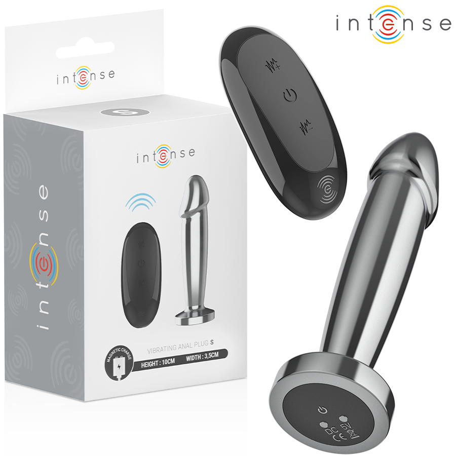Intense Anal Plug 10 Vibrationen Metalldildo mit Fernbedienung S