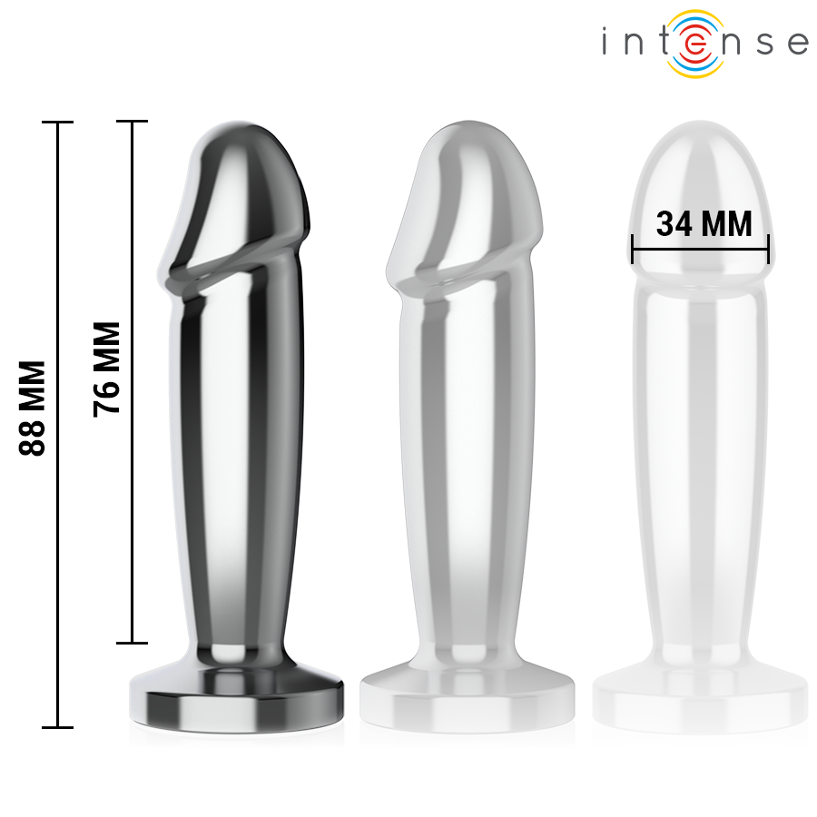 Intense Anal Plug 10 Vibrationen Metalldildo mit Fernbedienung S