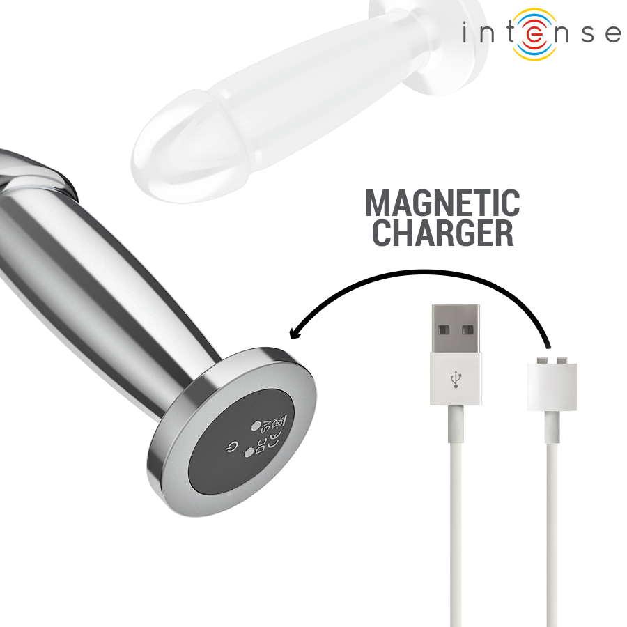 Intense Anal Plug 10 Vibrationen Metalldildo mit Fernbedienung M