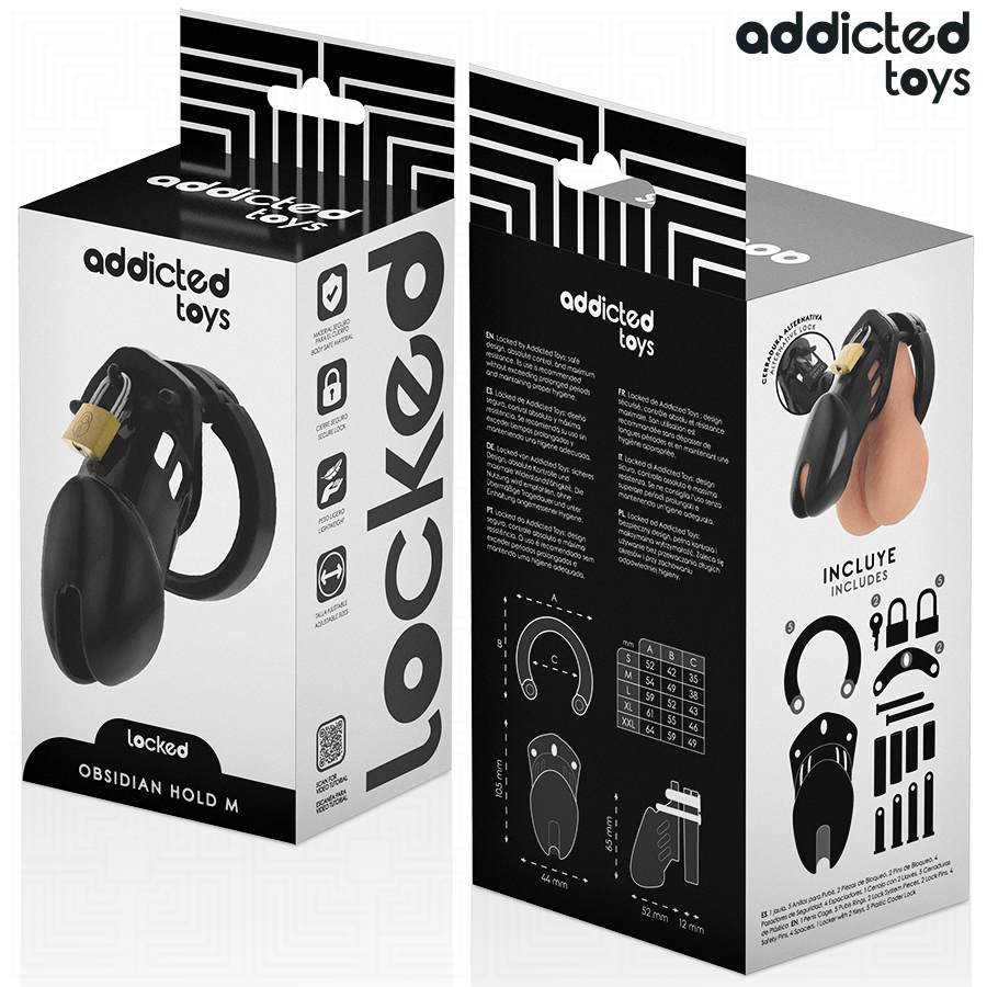 Addicted Obsidian Hold Peniskäfig Grösse M