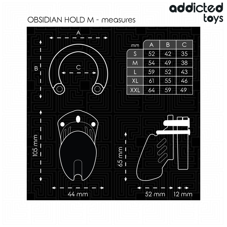 Addicted Obsidian Hold Peniskäfig Grösse M