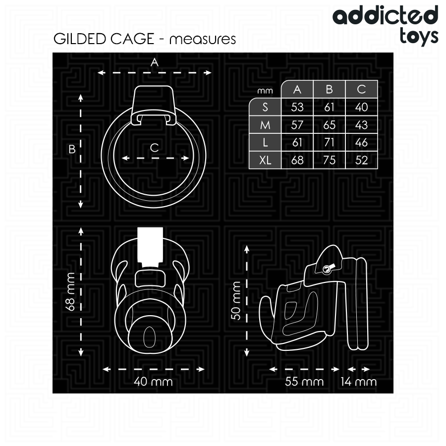 Addicted Gilden Cage Peniskäfig 8,5 cm