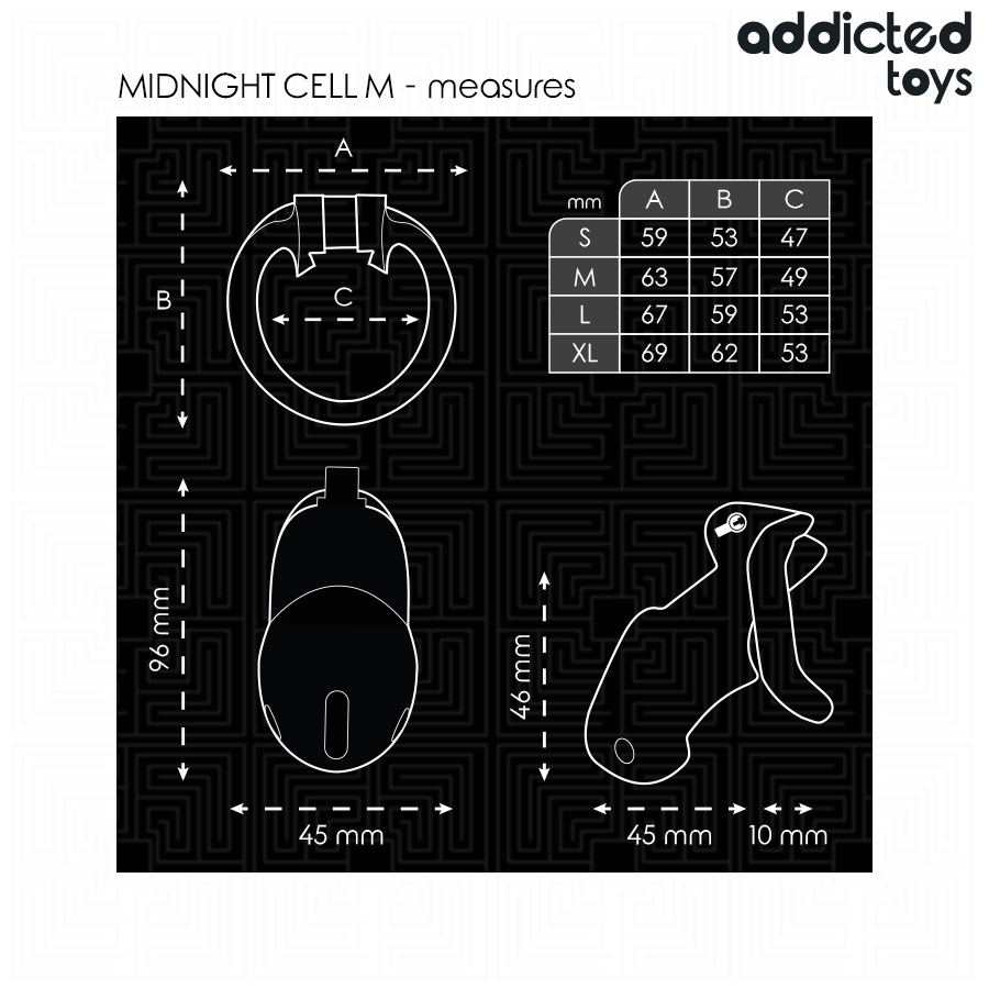 Addicted Mindnight Cell Penis Cage Grösse M
