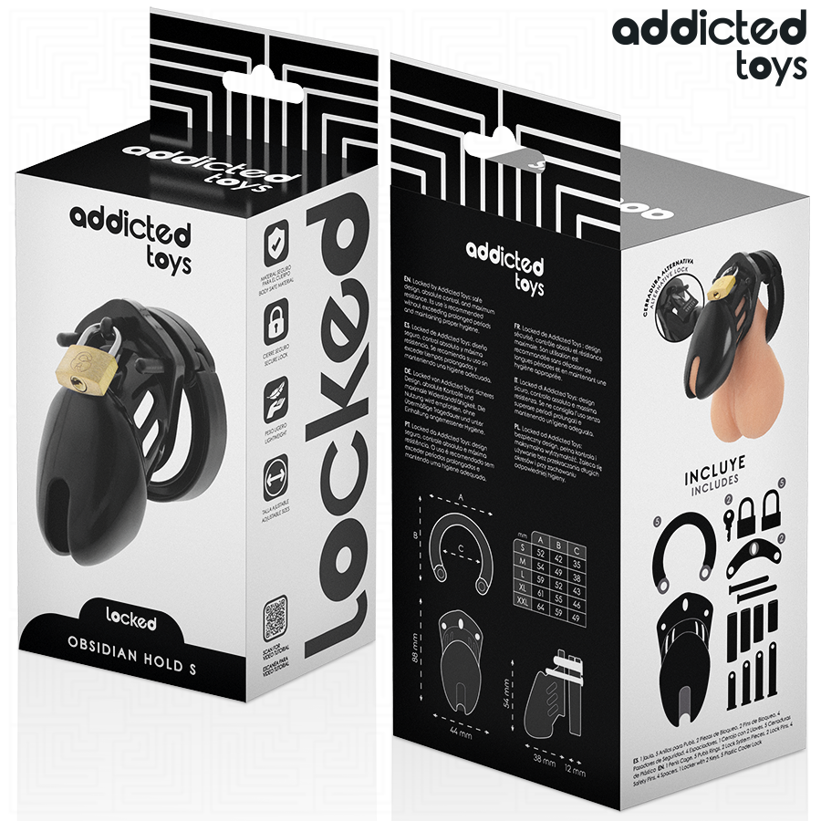Addicted Obsidian Hold Peniskäfig Grösse S