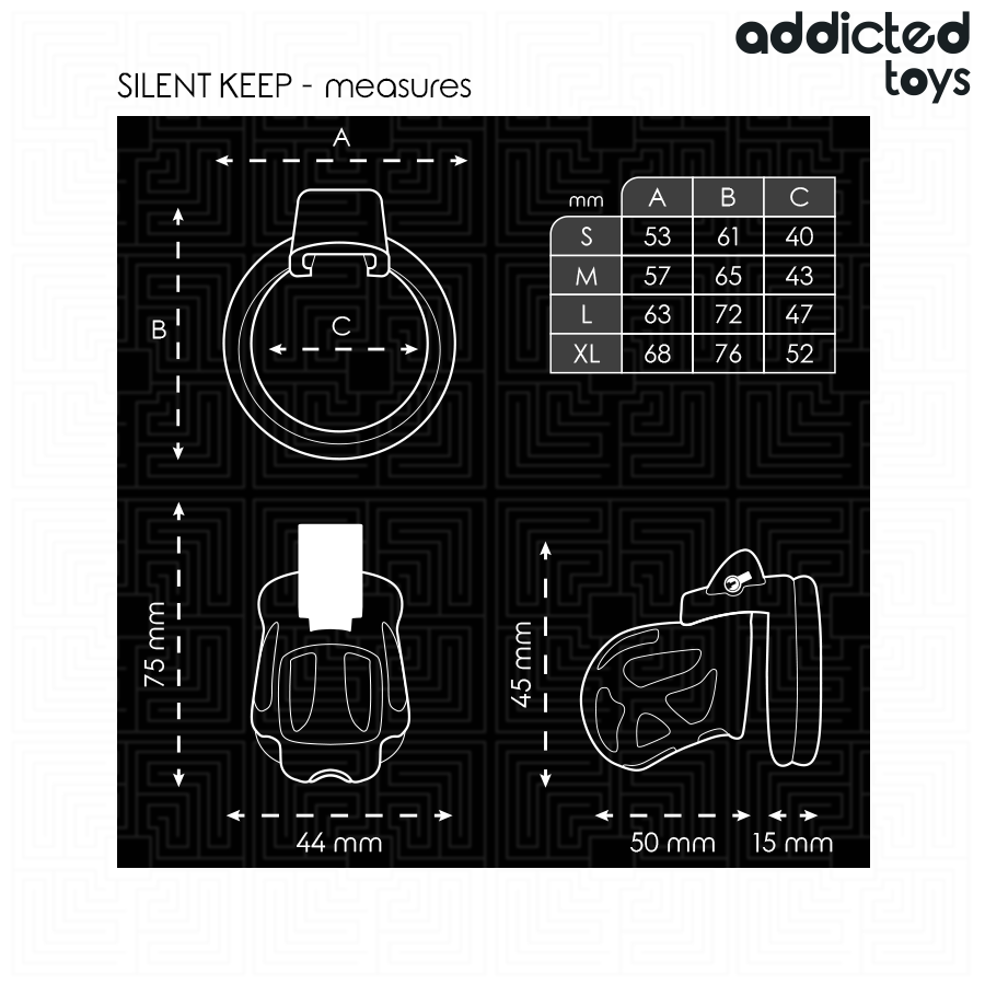 Addicted Silent Keep Peniskäfig 7,5 cm